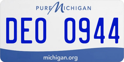MI license plate DEO0944