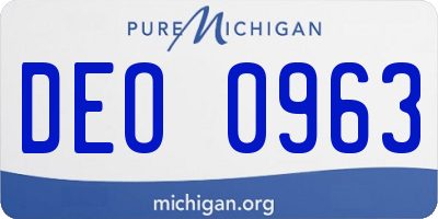 MI license plate DEO0963