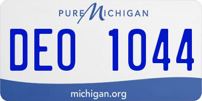 MI license plate DEO1044