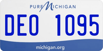 MI license plate DEO1095