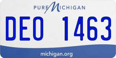 MI license plate DEO1463