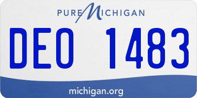 MI license plate DEO1483