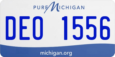 MI license plate DEO1556