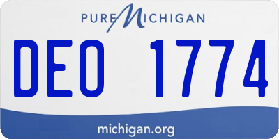 MI license plate DEO1774
