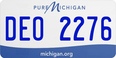 MI license plate DEO2276