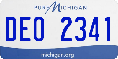MI license plate DEO2341