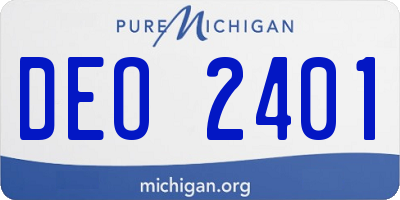 MI license plate DEO2401