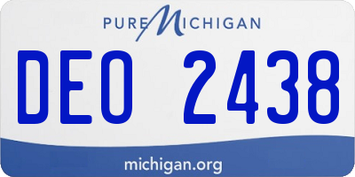 MI license plate DEO2438
