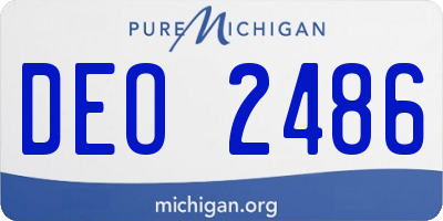 MI license plate DEO2486