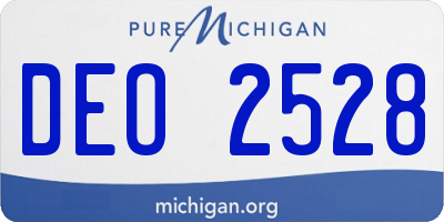 MI license plate DEO2528