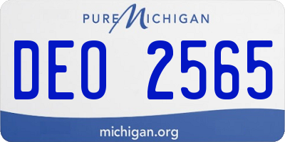 MI license plate DEO2565