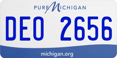 MI license plate DEO2656