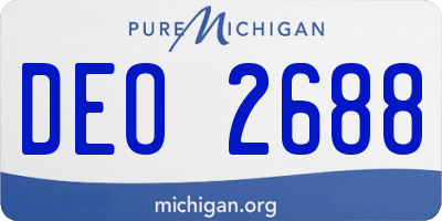 MI license plate DEO2688