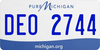 MI license plate DEO2744