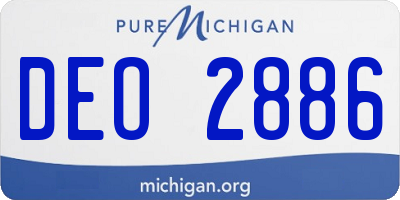 MI license plate DEO2886