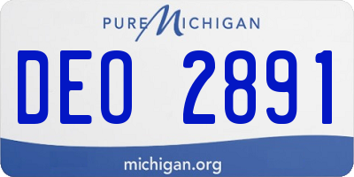 MI license plate DEO2891