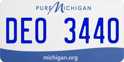 MI license plate DEO3440