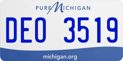 MI license plate DEO3519