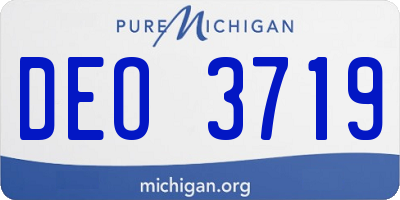 MI license plate DEO3719
