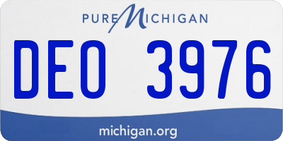 MI license plate DEO3976