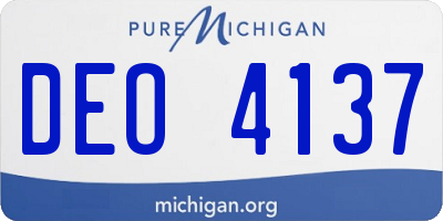 MI license plate DEO4137
