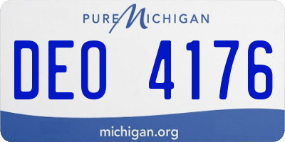 MI license plate DEO4176