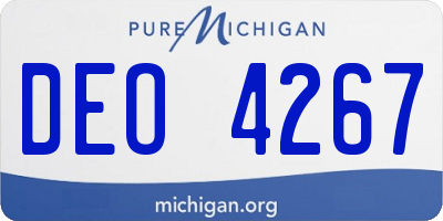 MI license plate DEO4267