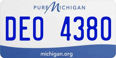 MI license plate DEO4380