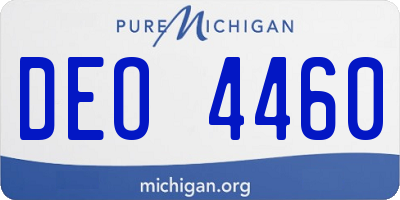 MI license plate DEO4460