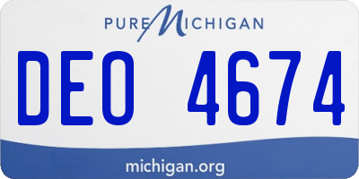 MI license plate DEO4674