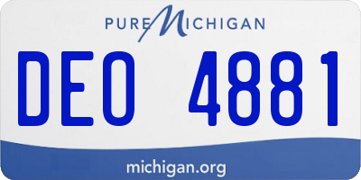 MI license plate DEO4881