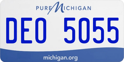 MI license plate DEO5055