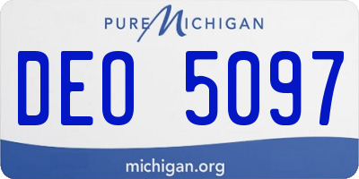 MI license plate DEO5097