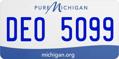 MI license plate DEO5099