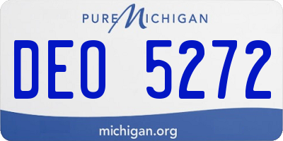 MI license plate DEO5272