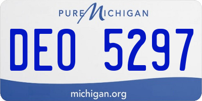 MI license plate DEO5297