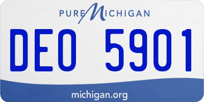 MI license plate DEO5901