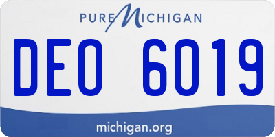 MI license plate DEO6019