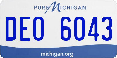 MI license plate DEO6043
