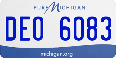 MI license plate DEO6083
