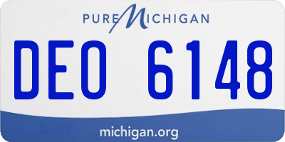 MI license plate DEO6148
