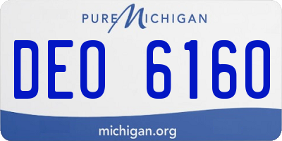 MI license plate DEO6160
