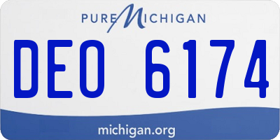 MI license plate DEO6174