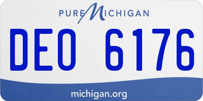 MI license plate DEO6176