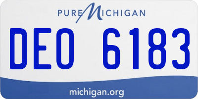 MI license plate DEO6183