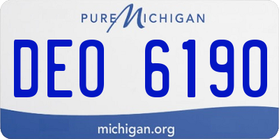 MI license plate DEO6190
