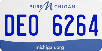 MI license plate DEO6264