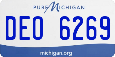 MI license plate DEO6269