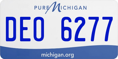 MI license plate DEO6277