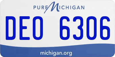 MI license plate DEO6306